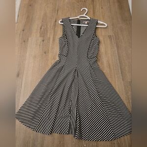Banana Republic Black and White Striped Dress